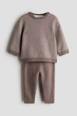 Conjunto de dos piezas en punto fino de algod?n