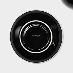 Кофейная пара Magistro Coffee time, чашка 300 мл, блюдце d=15.5 см, фарфор, чёрная