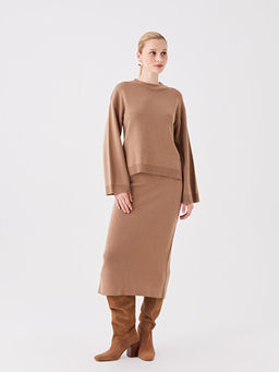 Kad?n Beli Lastikli D?z Etek