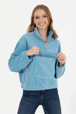 Женская синяя толстовка стоя - U.s. polo assn фото 7