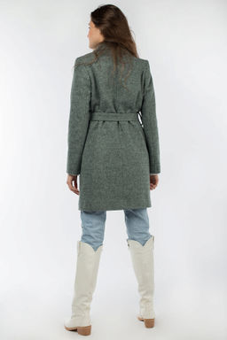 01-08231 ПАЛЬТО ЖЕНСКОЕ ДЕМИСЕЗОННОЕ (ПОЯС) - El podio фото 4