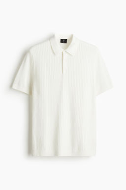 Polo en punto trenzado Slim Fit