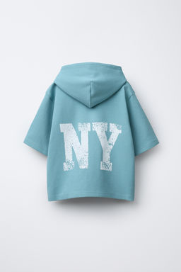SLOGAN SHORT SLEEVE HOODIE - Zara фото 2
