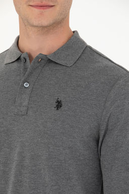 U. S. Polo Assn / Мужской базовый свитшот антрацитовый меланж - U.s. polo assn фото 21