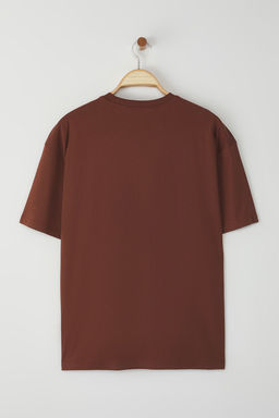TRENDYOL MAN Kiremit Oversize/Genis Kesim Cep Detayl? Tok Kumas %100 Pamuk T-shirt TMNSS25TS00068 - Trendyolmilla фото 5