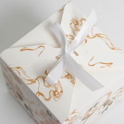 Цена за 3 шт. Коробка подарочная складная, упаковка, 8 марта, золотой, 12?12?12 см