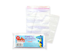 Пакеты для заморозки и хранения 1 л, 15*20 см, 20 шт, п/э с замком, арт. 22869