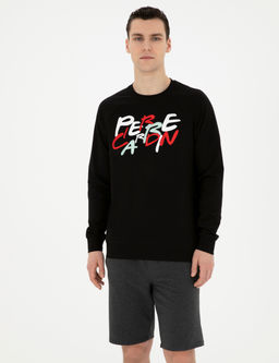 Siyah Regular Fit Sweatshirt