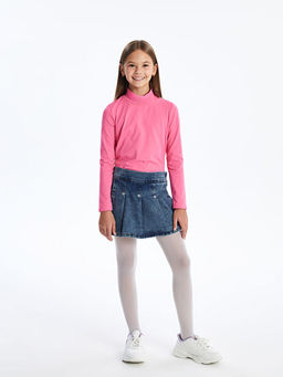 Yar?m Bal?k?? Yaka K?z ?ocuk Ti??rt - Waikiki фото 5