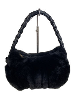 Женская сумка из искусственного меха, цвет черный
