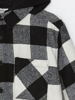 Kap??onlu Ekose Erkek ?ocuk G?mlek Ceket - Waikiki фото 2