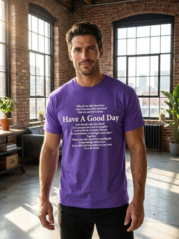 KM1903 Футболка (хлопок) ФИОЛЕТОВЫЙ