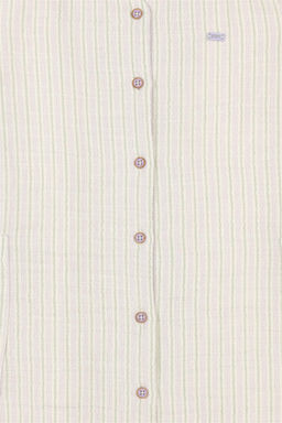 Кремовое тканое платье для девочки - U.s. polo assn фото 3