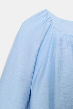 BLUSA FLUIDA GLOBO / Celeste - Zara фото 9