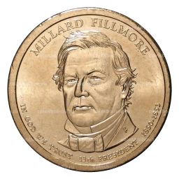 1 доллар 2010 года D Миллард Филлмор 13-й президент США
