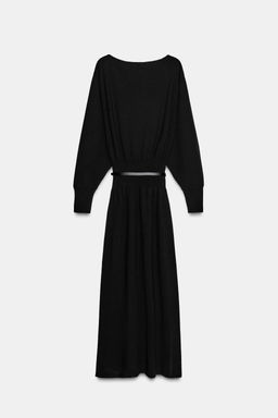 VESTIDO MIDI CINTUR?N / Negro - Zara фото 9