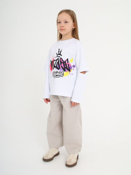 Брюки багги деним, нюд - Inzibe фото 12