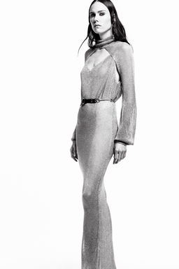 LIMITED EDITION METALLIC THREAD MESH DRESS