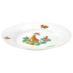 Набор посуды фарфоровый Зоопарк 3 предмета: кружка 210мл, тарелка мелкая д200мм, тарелка глубокая д200мм, форма Русское поле (Россия) - Домашняя мода фото 5