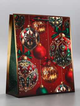 Пакет подарочный новогодний ламинированный, «Новогодняя пора», 26×12×32 см