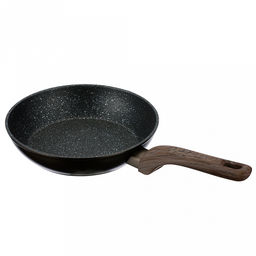 Сковорода с двухслойным антипригарным покрытием Terra д22см, h4,7см, s2,6мм, дно s3,1мм, индукционное дно д14см, кованный алюминий, бакелитовая ручка с покрытием soft-touch, имитирующим текстуру дерева, Regent (Китай) Подходит для всех видов пл - Домашняя мода фото 4