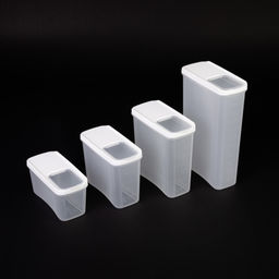 Цена за 2 шт. Емкость для сыпучих продуктов "Лайн" 1л (белый) М9001