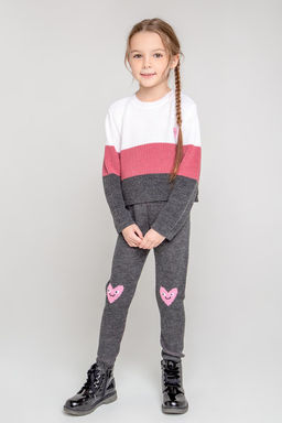 Crockid _ КВ 30120/ш/брусника,серый джемпер для дев фото 4