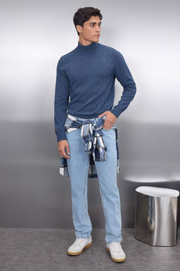 TRENDYOL MAN Bej Slim Fit Yunlu Yar?m Bal?kc? Yaka Basic Triko Kazak TMNAW21KZ1595 - Trendyolmilla фото 38