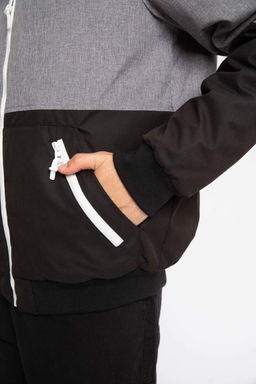 Водоотталкивающее пальто приталенного кроя с капюшоном на флисовой подкладке из искусственного меха - Defacto фото 7