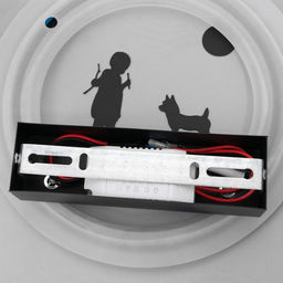 Бра Девочка и щенок LEDx90 черная 22?3.8?22 см