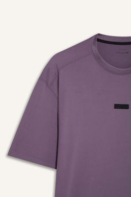 DeFactoFit Boxy Fit Bisiklet Yaka Bask?l? Sporcu K?sa Kollu Tisort  фото 3