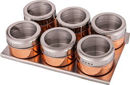 НАБОР ДЛЯ СПЕЦИЙ AGNESS ROSSO 7 ПР. НА МАГНИТАХ, В Т.Ч. МЕТАЛ.ПОДСТАВКА 20*13*5 СМ