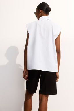 Camisa sin mangas con hombreras - H&m фото 3