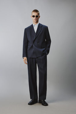 PANTAL?N PLIEGUES TRAJE LINO - ALGOD?N / ?ndigo