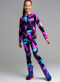 32321143 Термокомплект для девочек: брюки, толстовка