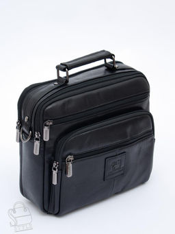 Сумка мужская кожаная 608M black Fuzhiniao