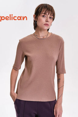 PELICAN, футболка женская, Коричневый