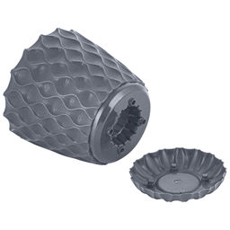 Ingreen Горшок для цветов пластмассовый Wave 2,5л, д17,5см, h16см, с дренажной сеткой и съемным поддоном, вулканический серый (Россия) - Домашняя Мода фото 4