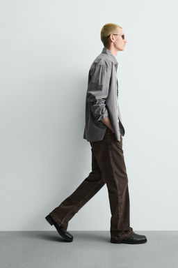 JEANS FLARE FIT ROTOS / Marr?n - Zara фото 6