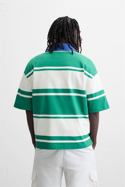 STRIPED TEXT POLO SHIRT - Zara фото 3