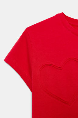 SHORT SLEEVE HEART T-SHIRT - Zara фото 12