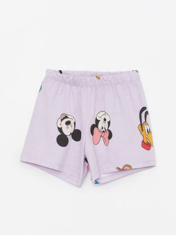 Bisiklet Yaka Minnie Mouse Bask?l? K?sa Kollu K?z ?ocuk ?ortlu Pijama Tak?m? - Waikiki фото 3