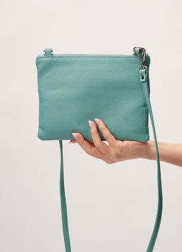 Кожаная сумка Deboro 3017 мутный минт