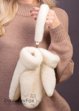 Варежки норка жемчуг