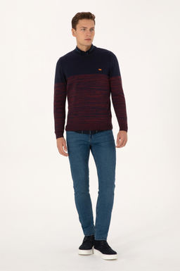 Erkek Slim Fit Bisiklet Yaka Lacivert Kazak - U.s. polo assn фото 4