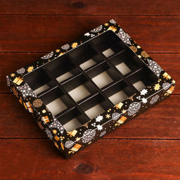 Цена за 5 шт. Упаковка для конфет 12 шт Новогодние олени 19 х 15 х 3,6 см - Simaland фото 2