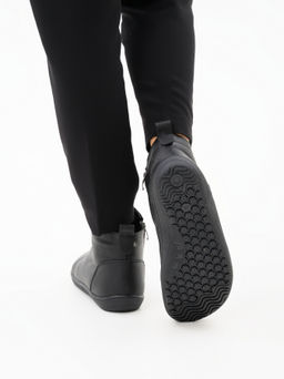 Босоногие ботинки 352.NATAbl.Черный флоттер/мех