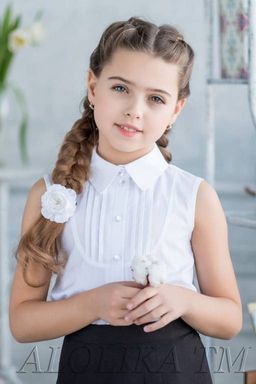 Томила, блузка белый/104-52-48 - Alolika фото 3