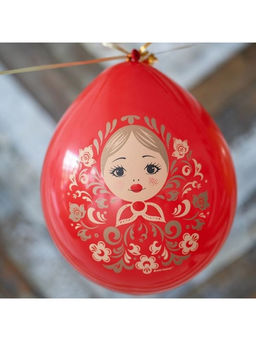 Воздушные шары латексные 12" «Русский стиль. Матрешки», набор 15 шт.