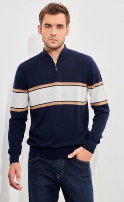 Джемпер P321-15222 navy-ochre - Primm фото 8